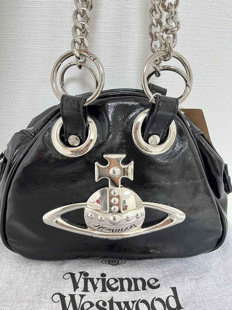 Vivienne Westwood 金屬龐克鏈條斜跨包