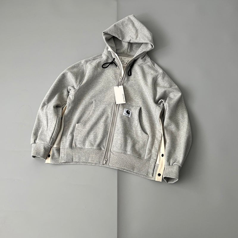 SACAI x CARHARTT WIP 卡哈特解構連帽抓絨外套 - VANASH