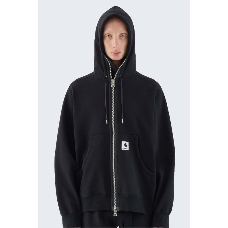 SACAI x CARHARTT WIP 卡哈特解構連帽抓絨外套 - VANASH