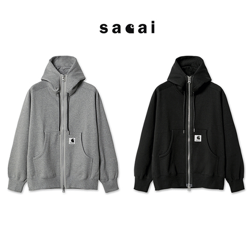 SACAI x CARHARTT WIP 卡哈特解構連帽抓絨外套 - VANASH