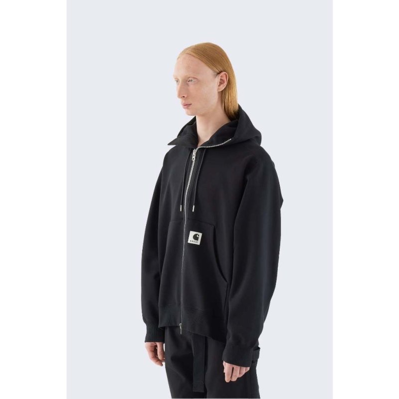 SACAI x CARHARTT WIP 卡哈特解構連帽抓絨外套 - VANASH