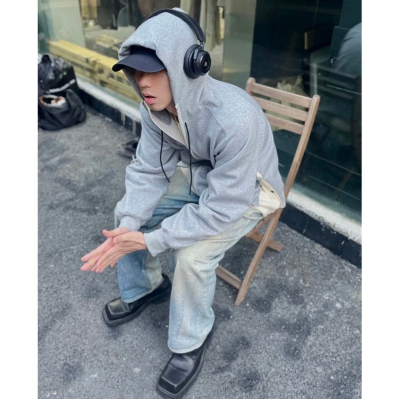 SACAI x CARHARTT WIP 卡哈特解構連帽抓絨外套 - VANASH