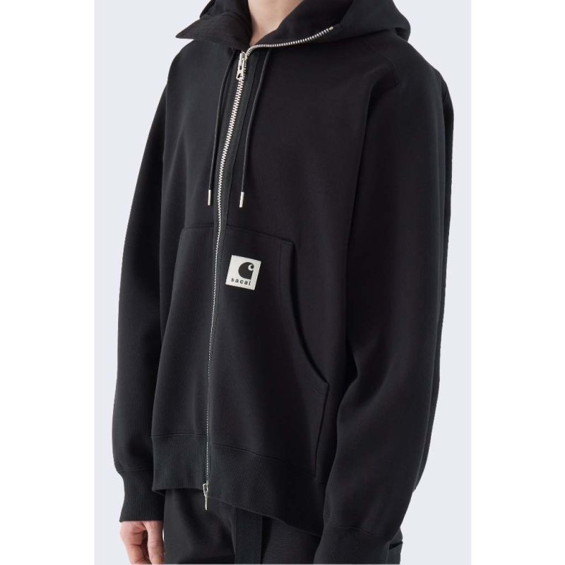 SACAI x CARHARTT WIP 卡哈特解構連帽抓絨外套 - VANASH