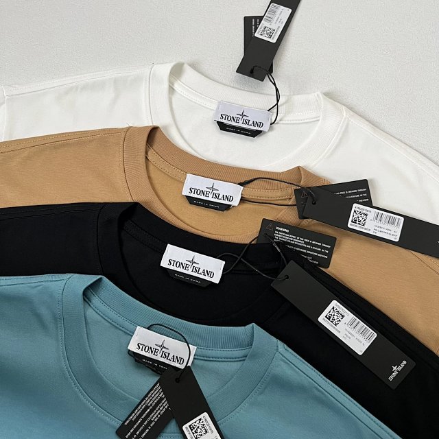 STONE ISLAND 石頭島LOGO印花短袖T恤 - VANASH