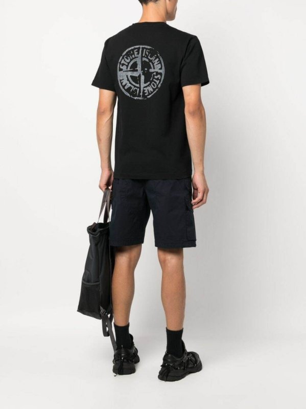 STONE ISLAND 石頭島LOGO印花短袖T恤 - VANASH