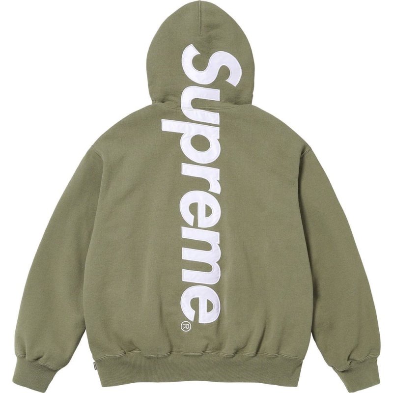 - 全新特價 - SUPREME 直排LOGO刷毛連帽上衣(藍L) - VANASH