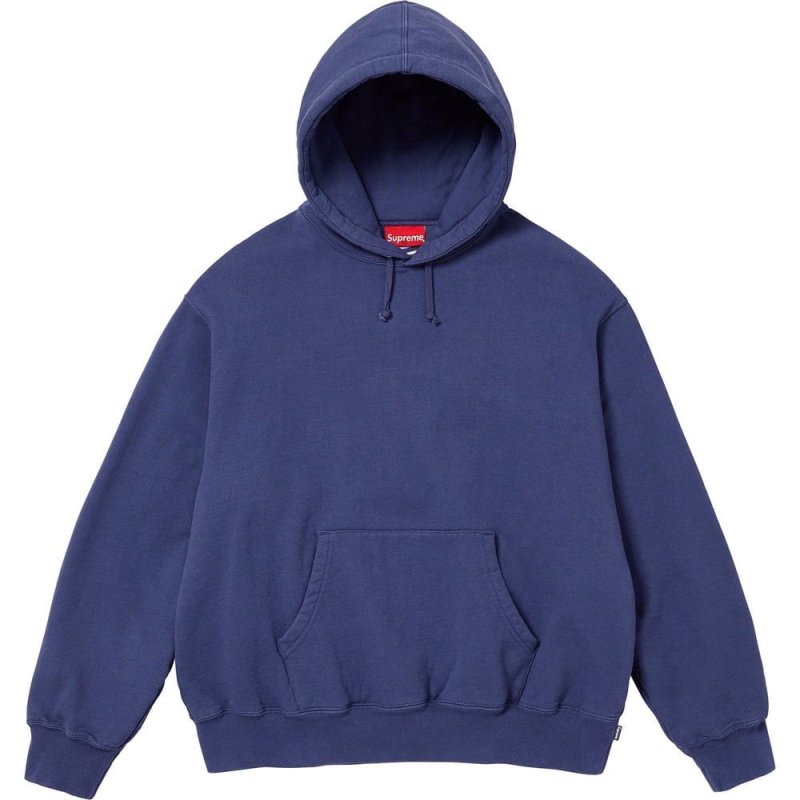- 全新特價 - SUPREME 直排LOGO刷毛連帽上衣(藍L) - VANASH