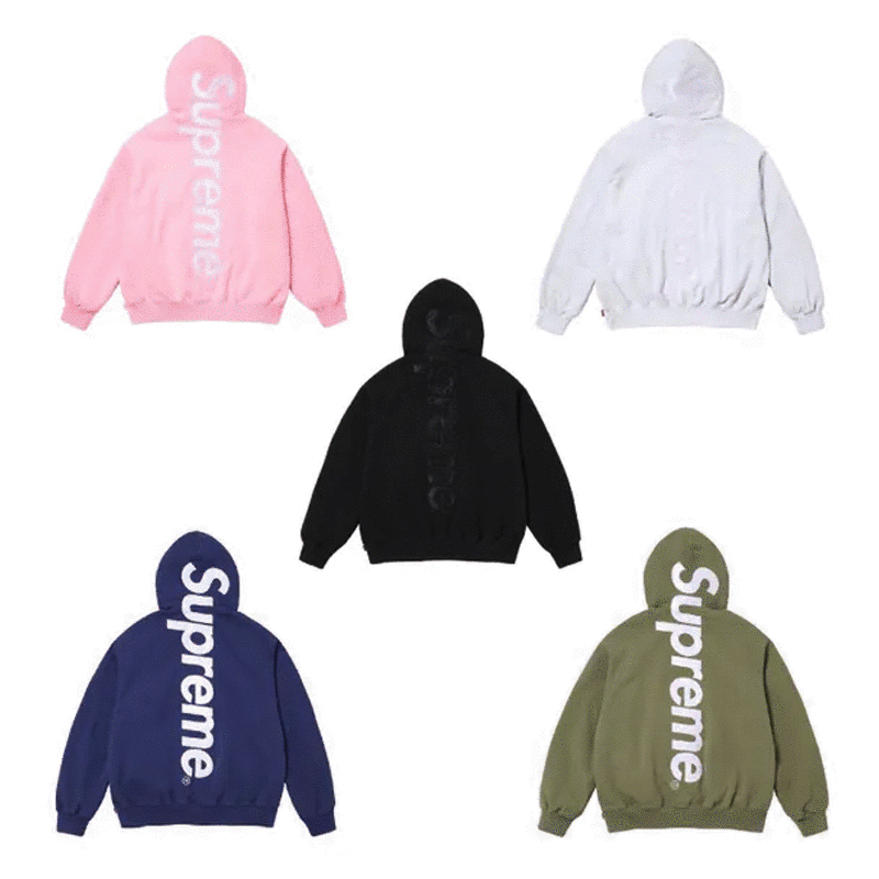 - 全新特價 - SUPREME 直排LOGO刷毛連帽上衣(藍L) - VANASH