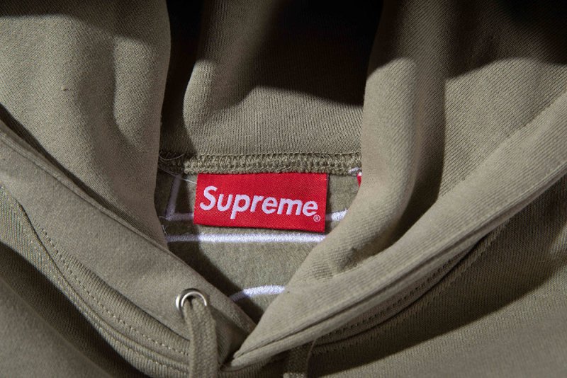- 全新特價 - SUPREME 直排LOGO刷毛連帽上衣(藍L) - VANASH