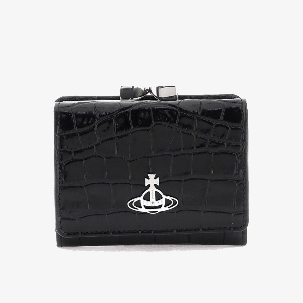 Vivienne Westwood 鱷魚壓紋三摺短夾錢包