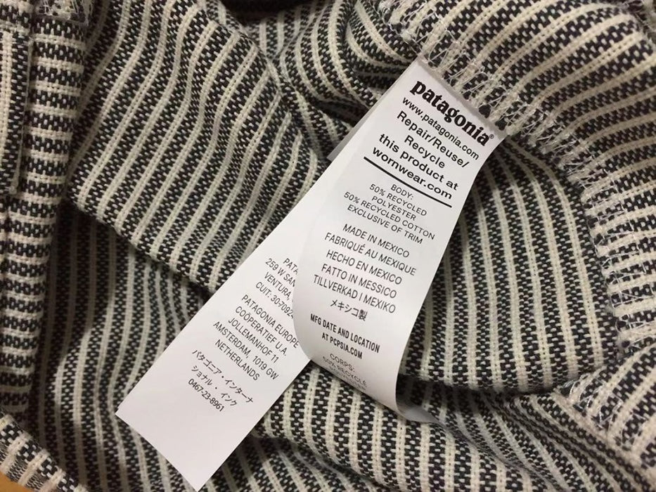 PATAGONIA 條紋帆布托特包