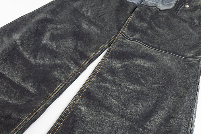 Acne Studios 皮褲印花牛仔褲