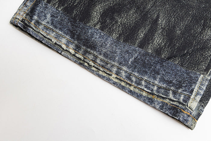 Acne Studios 皮褲印花牛仔褲