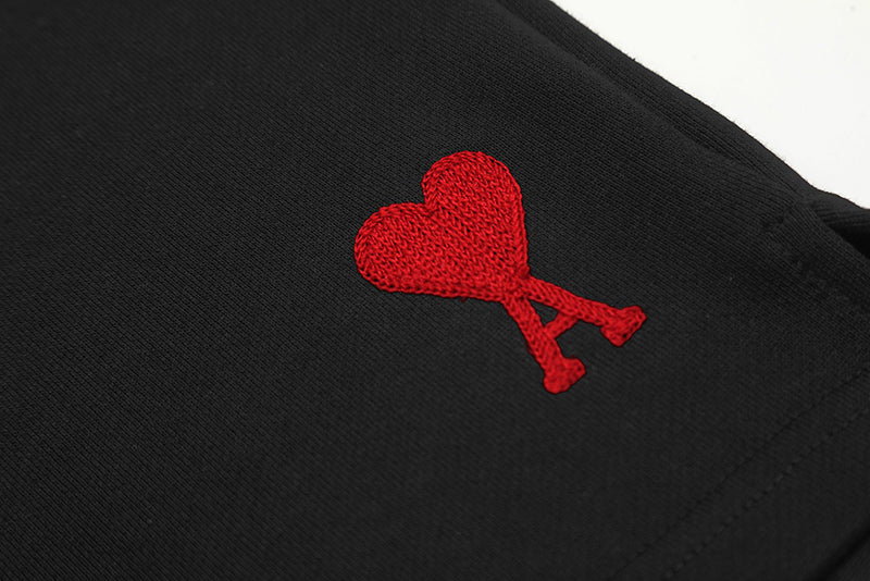 AMI PARIS 刺繡愛心經典款短褲