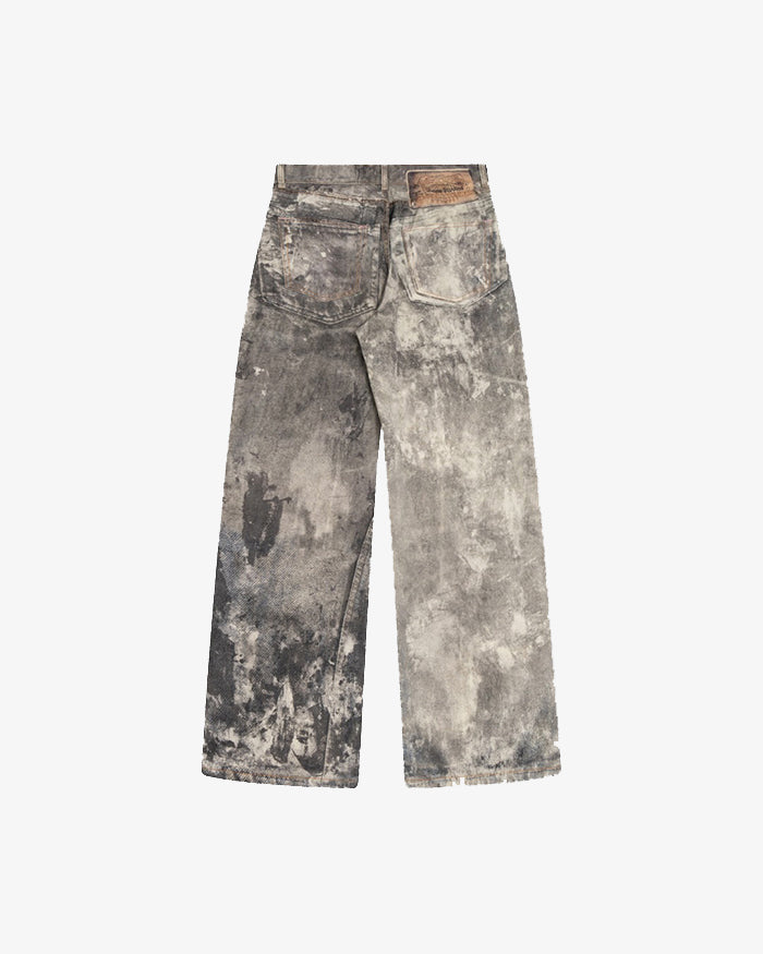Acne Studio 1981M 染色印花寬鬆牛仔褲