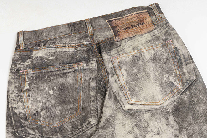 Acne Studio 1981M 染色印花寬鬆牛仔褲