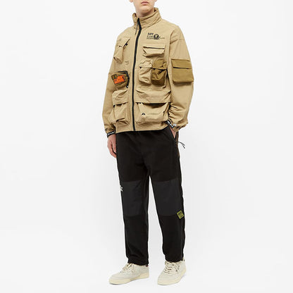 - 全新特價 - AAPE BY *A BATHING APE® MILITATY BOMBER 軍事風口袋機能夾克(卡其M)