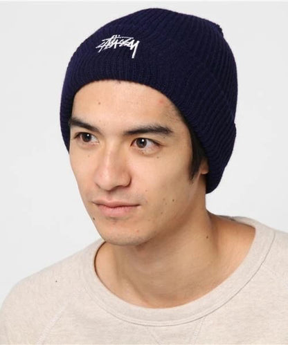 STUSSY 粗針反折毛帽