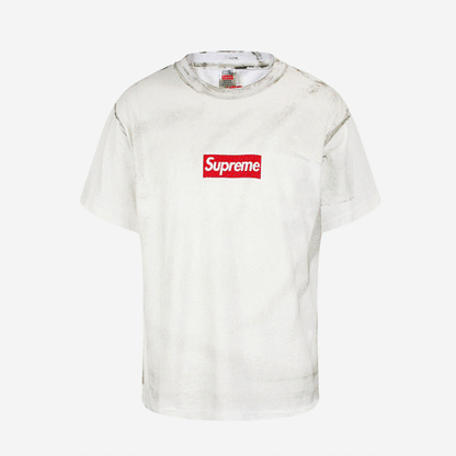- 全新特價 - Supreme x MM6 Box Logo Tee 白色印花短袖 (L碼)