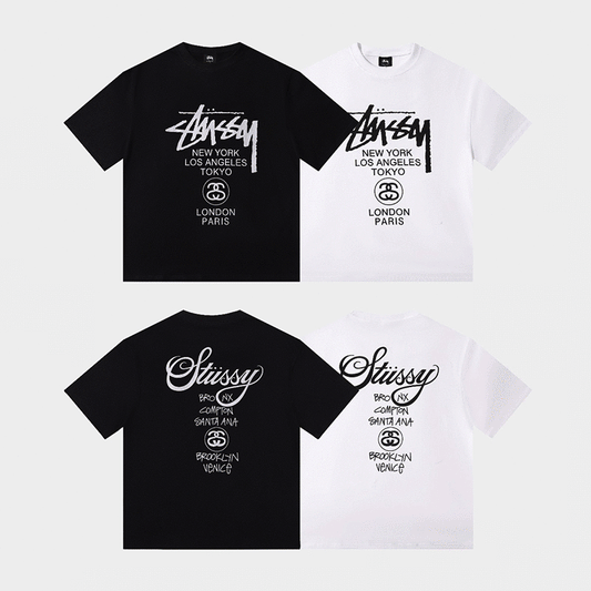 - 全新特價 - STUSSY WHITE WORLD TOUR T-SHIRT 世界巡遊短袖T恤 (白色XL)