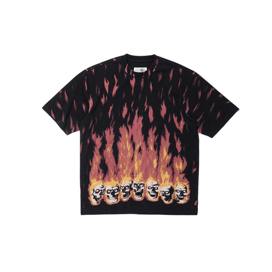 Supreme x MM6 Maison Margiela 火焰骷髏短袖T恤