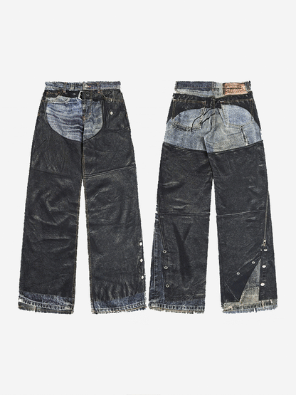 Acne Studios 皮褲印花牛仔褲