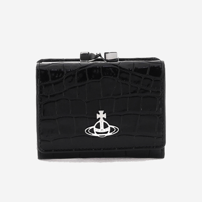 Vivienne Westwood 鱷魚壓紋三摺短夾錢包