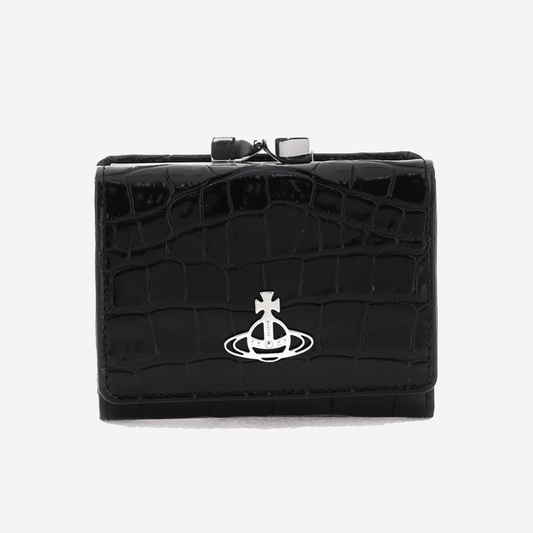 Vivienne Westwood 鱷魚壓紋三摺短夾錢包