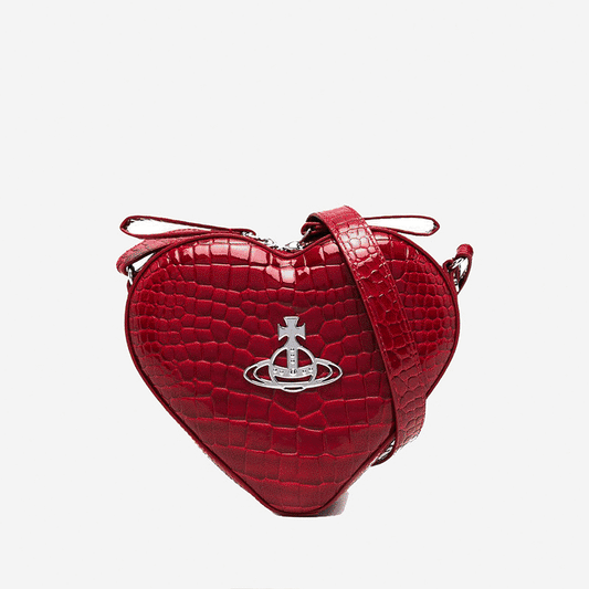 Vivienne Westwood 鱷魚壓紋迷你愛心背包