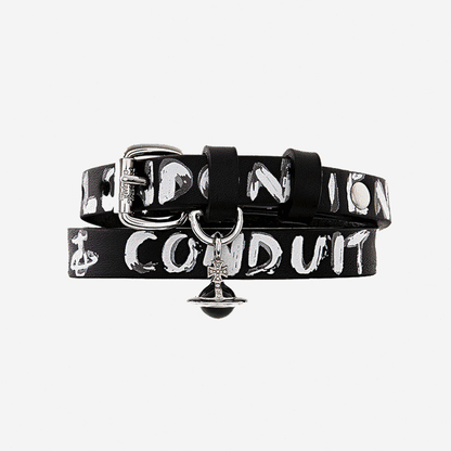 Vivienne Westwood Choker 土星球墜飾皮革項圈