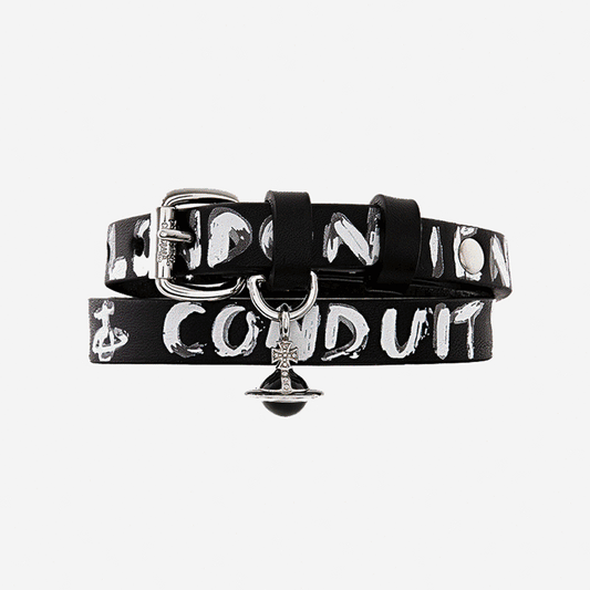 Vivienne Westwood Choker 土星球墜飾皮革項圈