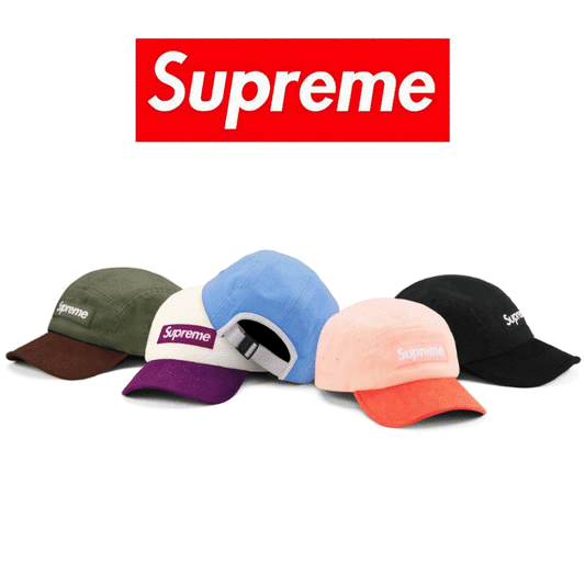 Supreme Suede Visor Camp Cap 拼色麂皮遮陽帽