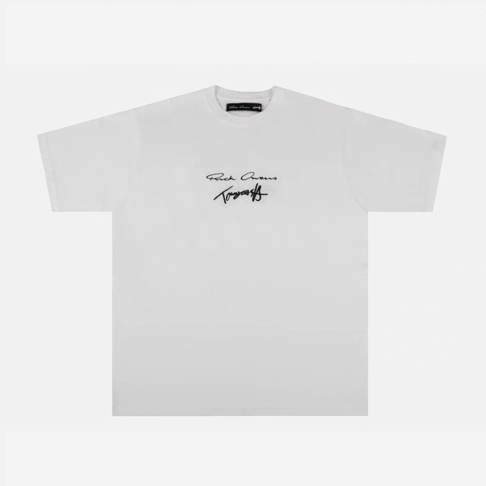 Tommy Cash x Rick Owens T-shirt 簽名刺繡短袖T恤