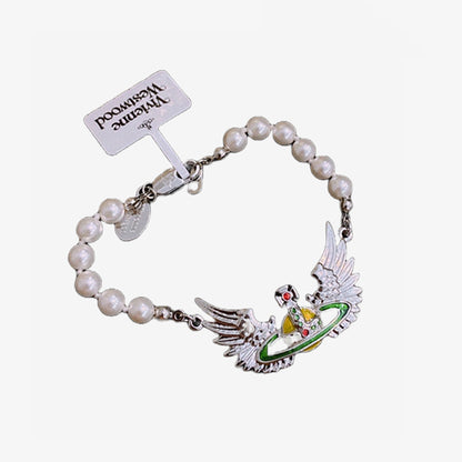 Vivienne Westwood Angel Wings Bracelet Pearl 天使之翼珍珠手鍊