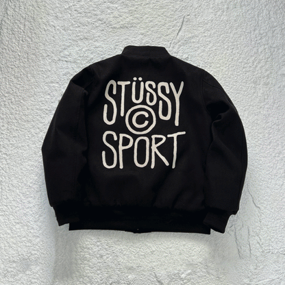 STUSSY SPORT MELTON VARSITY JACKET 校隊毛呢夾克