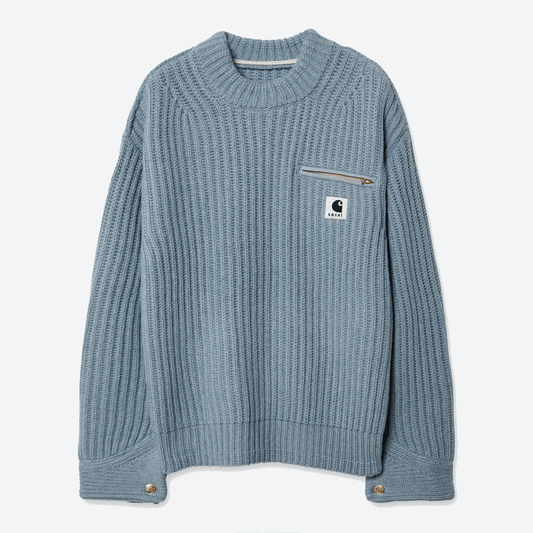 Sacai x Carhartt WIP Knit Detroit Pullover 卡哈特針織毛衣