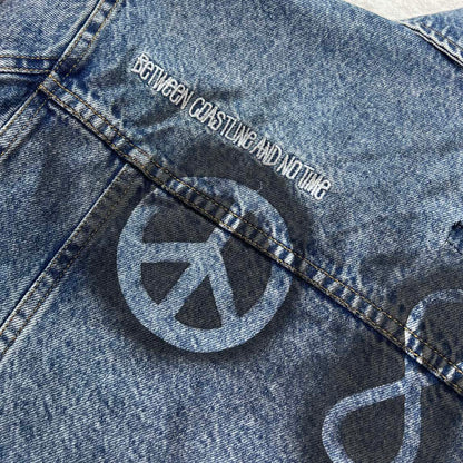 STUSSY x DVN 聯名手繪塗鴉水洗牛仔外套
