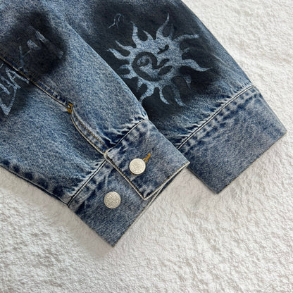 STUSSY x DVN 聯名手繪塗鴉水洗牛仔外套