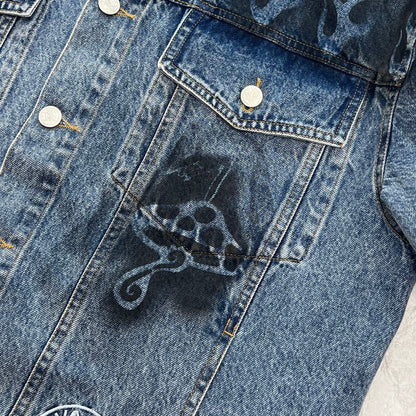 STUSSY x DVN 聯名手繪塗鴉水洗牛仔外套