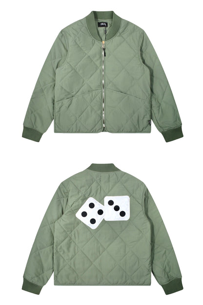 Stussy 菱格紋衍縫鋪棉夾克