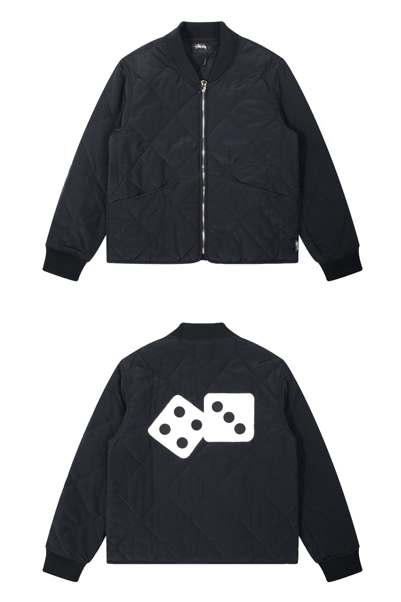 Stussy 菱格紋衍縫鋪棉夾克