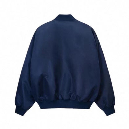 STUSSY 字母刺繡緞面棒球服外套