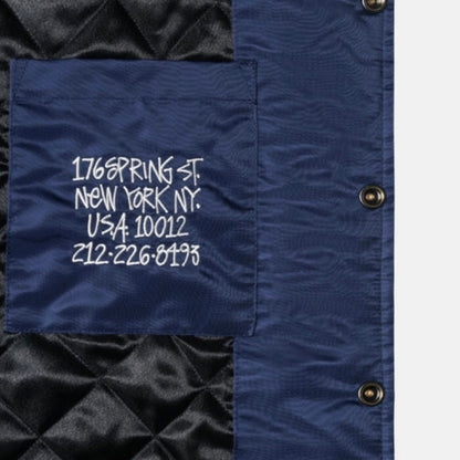 STUSSY 字母刺繡緞面棒球服外套