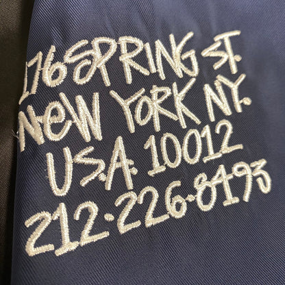 STUSSY 字母刺繡緞面棒球服外套