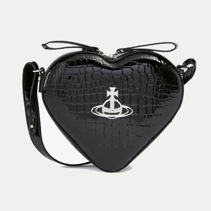 Vivienne Westwood 鱷魚壓紋迷你愛心背包