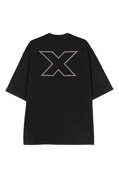 032c "X" LAYERED 做舊廓形短袖T恤