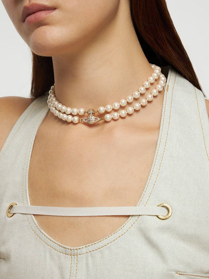 Vivienne Westwood Pearl Choker 雙排珍珠項圈