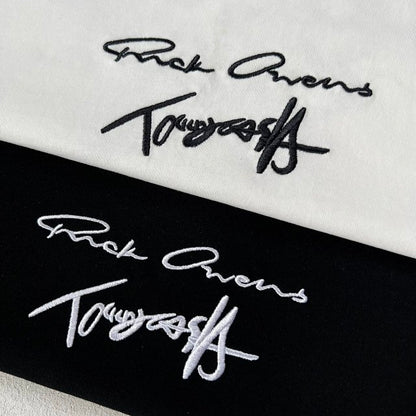 Tommy Cash x Rick Owens T-shirt 簽名刺繡短袖T恤