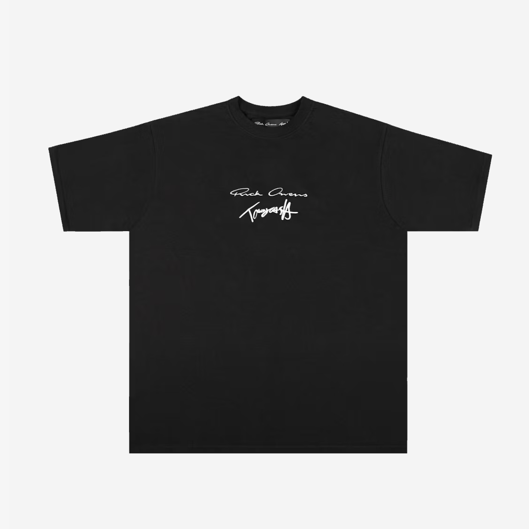 Tommy Cash x Rick Owens T-shirt 簽名刺繡短袖T恤
