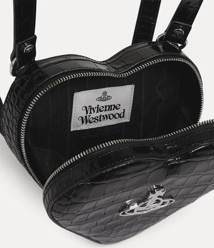 Vivienne Westwood 鱷魚壓紋迷你愛心背包